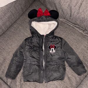 Disney Gray Minnie Mouse Jacket with Red Bow